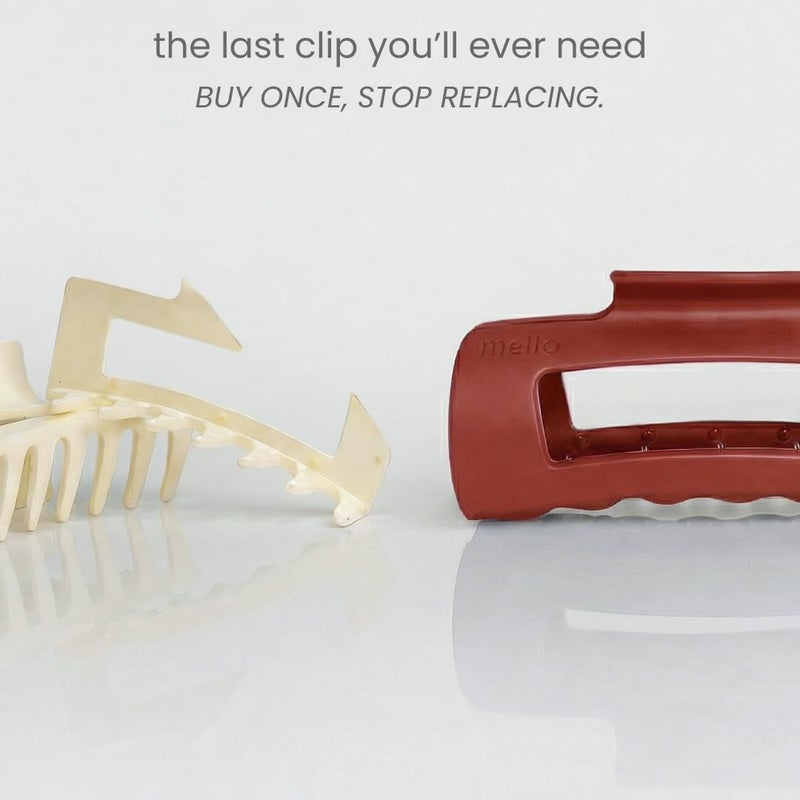 Mello The Original Hair Claw Clip Squishy Claw Clip Made in Korea Patent Pending 30021976 (Red, Medium) - Image 5
